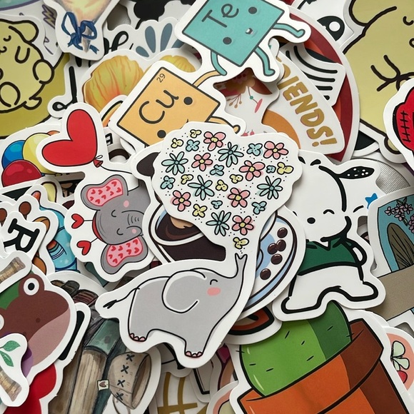 Other - Bundle of 80+ Girly Colorful Paper Stickers